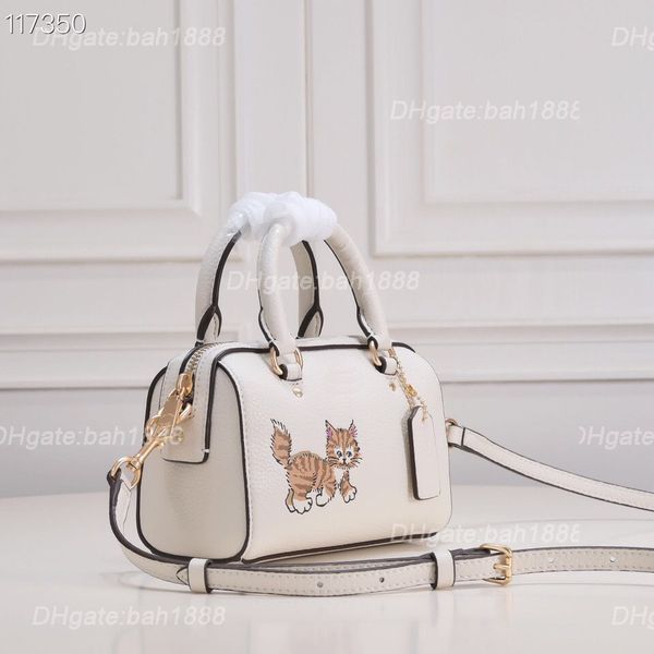 

mini rowan boston bag designer women's handbag luxury bucket bag fashion cartoon cat pillow wrap leather one shoulder crossbody bag