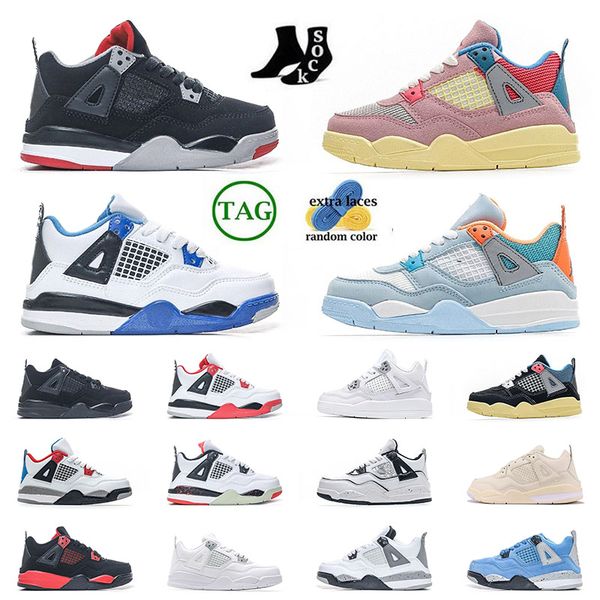 

kid shoes 4s net children preschool training shoes for young girl boy sports shoes album sail red thunde bred fire red cool grey black cat o