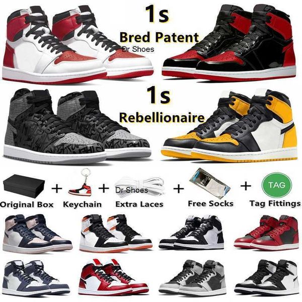 

with box 1 1s mens basketball shoes sneaker bred patent royal rebellionaire yellow toe heritage dark mocha shadow georgetown men women