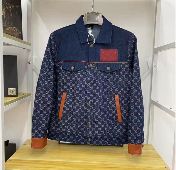 

2022gg fashion slim fit coat men denim jacket streetwear hip hop men039s hooded jean jackets male casual loose outerwear3995412, Black;brown