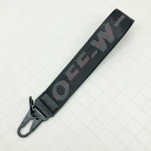 

luxury fashion offs keychains brand key rings clear rubber keys ring classic men women canvas keychain embroidery letters pendant belt 3.5x2, Slivery;golden