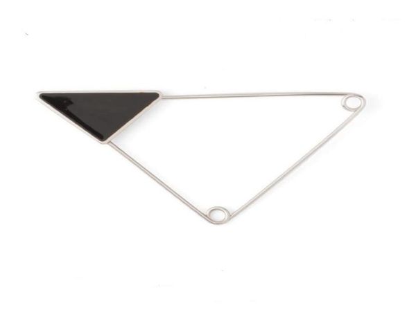

european and american niche inverted triangle letter brooch simple atmosphere versatile fashion suit sweater accessories hi7741456, Gray