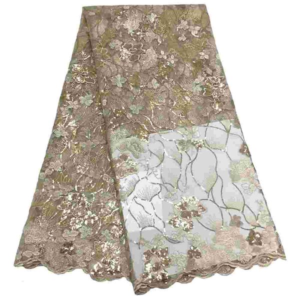 

worthsjlh african lace fabric 2023 5 yards nigerian wedding sequins embroidery french tulle lace fabric, Black;white