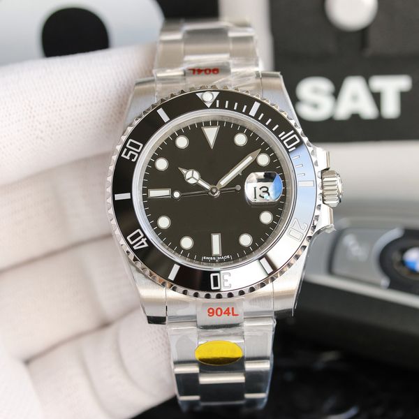 

8 colors 2836 3135 watch men sub 40mm automatic 904l 116610 glide lock sweeping ceramic bezel watches montre de luxe sapphire glass, Slivery;brown