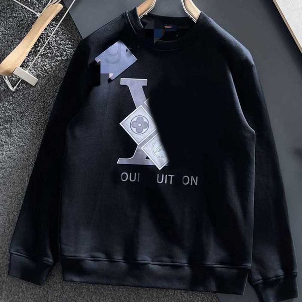 

men's hoodies & sweatshirts designer mens hoodies sweatshirts pullover italian style causal thin couple outdoor classic hoodie with bad, Black