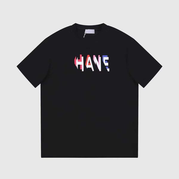 

xiangjia correct letter shadow print short sleeve black, White;black