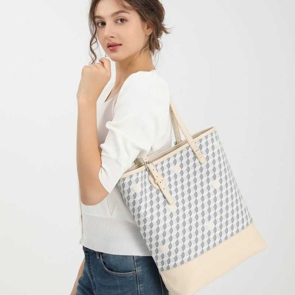 

korea elegant modern original spring print bucket shoulder bag commuter tote 0420