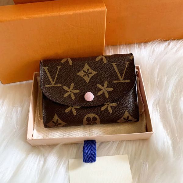 

key flap rosalie m41939 coin purse wallet luxury designer womens mens genuine leather bag card hold passport holders case pouch wristlets ke