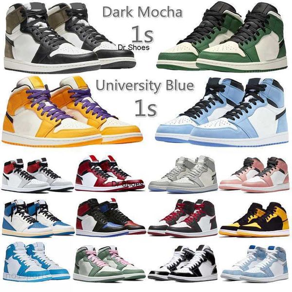 

2022 jumpman 1 og 1s mens basketball shoes bred patent hyper royal men sneakers trainers