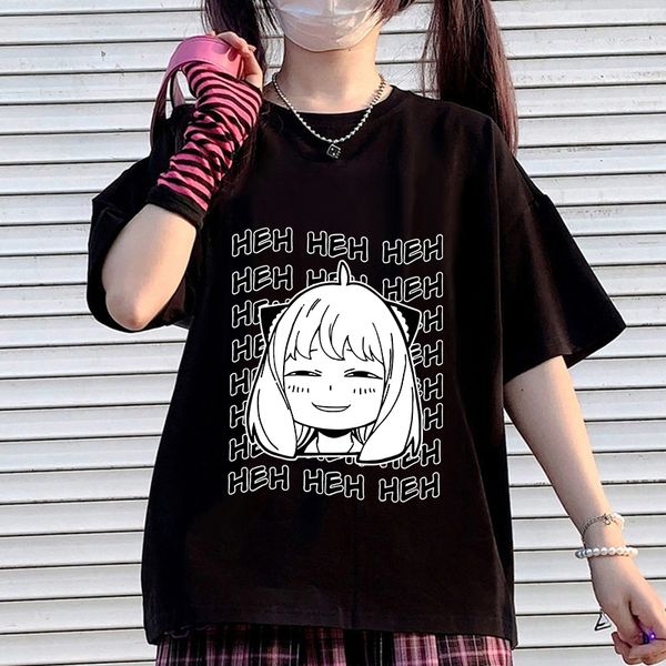 

men's t-shirts spy x family tshirt men kawaii cartoon anya tee japanese anime t-shirt harajuku graphic t female 90s 230317, White;black
