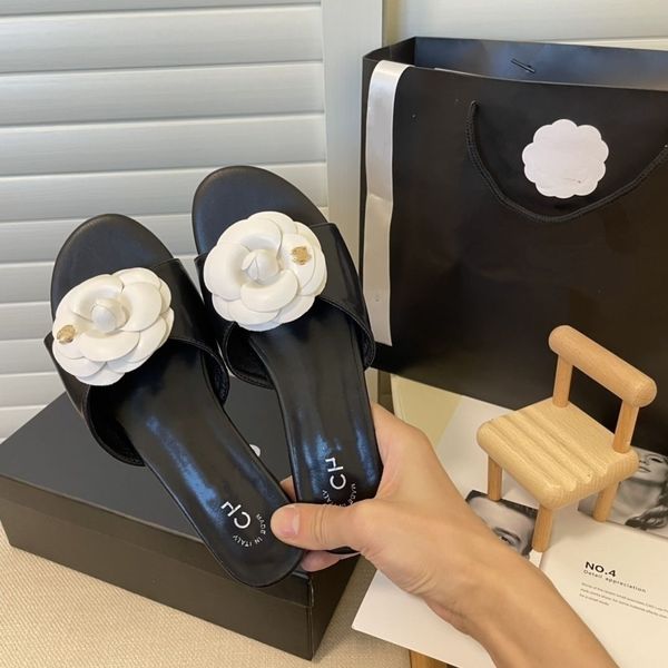 

paris women's sandals summer soft bottom fashion versatile shoes women's 2022 new brands designer slide rubber flip-flops flat san, Black