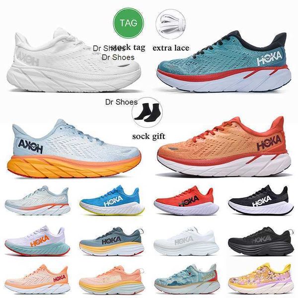 

outdoor athletic hoka bondi 8 running shoes hokas clifton 8 carbon x 2 sneakers designer blue fog floral one cloud floral women mens jogging