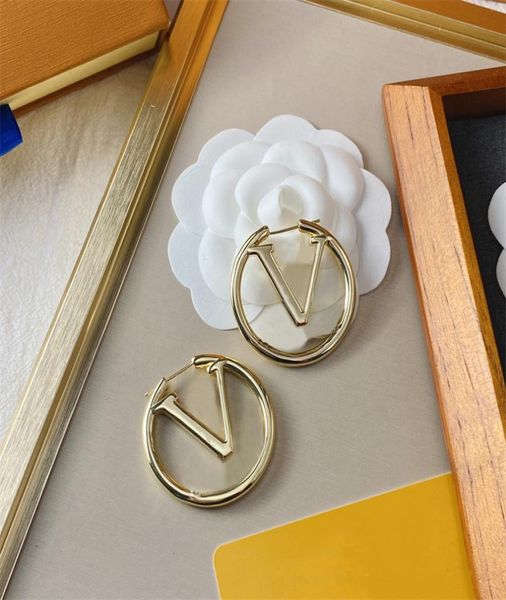 

luxury designer women ear ring fashion gold earring for womens jewelry classic letter hoop earrings party wedding gift high qualit4620689, Golden;silver
