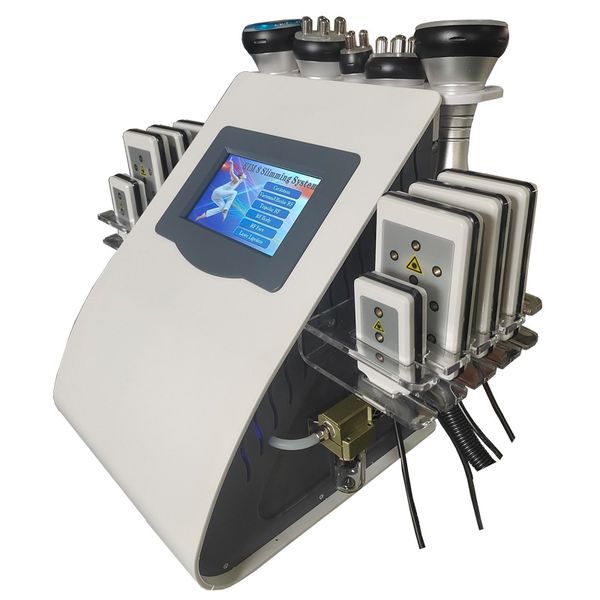 

6 in 1 slimming machine vacuum laser radio frequency rf 40k body cavitation lipo liposuction ultrasonic skin whitening device firming system