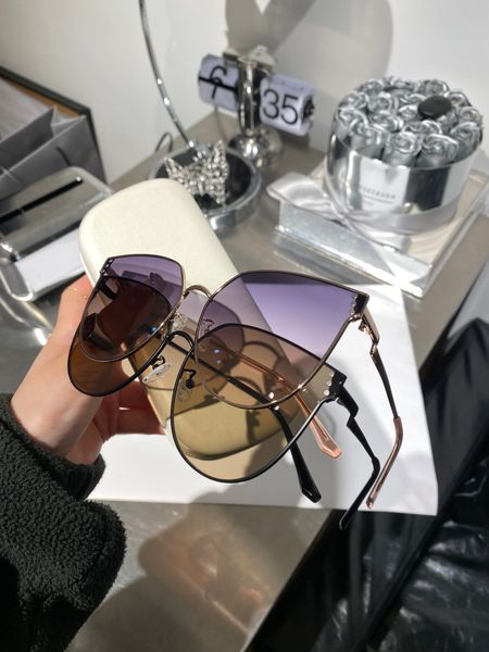 

female butterfly sunglasses fashion personality sunglasses temperament high-end internet celebrity model thin face, Silver