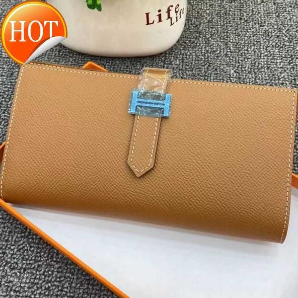 

luxury designer bags handbag european american family first layer cowide palm pattern wallet small button two fold long leater suit clip for