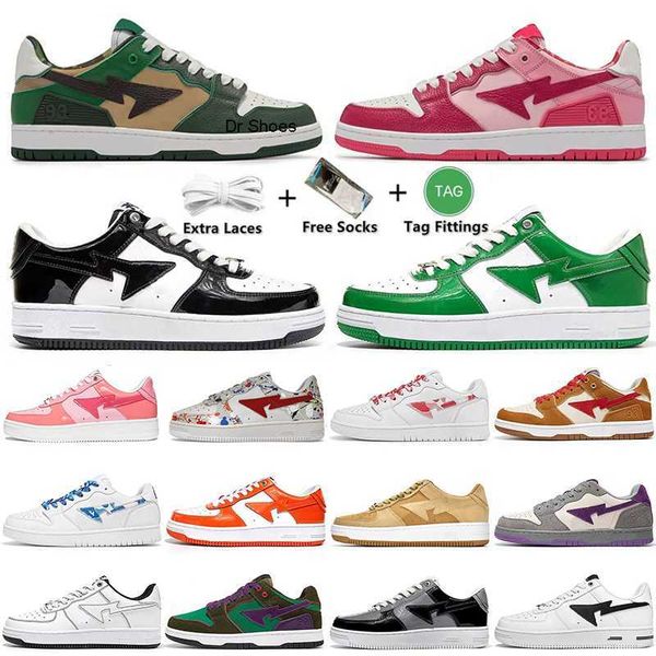 

bapestas baped sk8 sta mens running shoes sk8 bapesta designer camo black white green red orange camouflage men women trainers sports