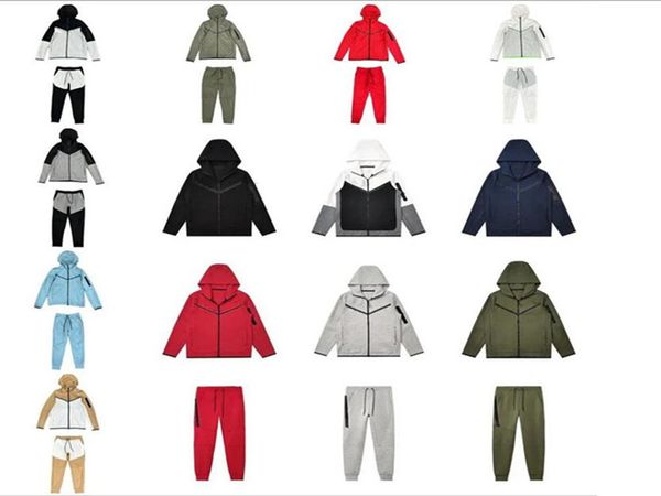 

201 new autumn winter large size men's hoodie sportswear tech fleece windrunneor fashion leisure sports jacket running fitness coat red, Black
