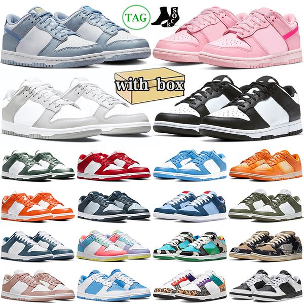 

with box low running shoes panda pink men women white black unc grey fog team green syracuse sail medium olive easter mens trainers outdoor