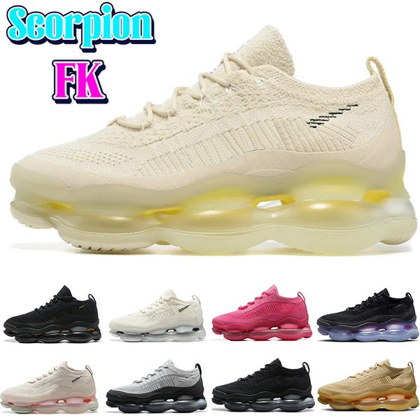 

2023 scorpion fk mens running shoes fly knit mesh fashion platform shoe cushion lemon wash fuchsia sesame designer men women trainers outdoo