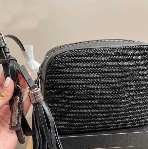 

shoulder bags raffia cameras bags black square wallet for women brand designer crossbody strap single messengers purses 230317