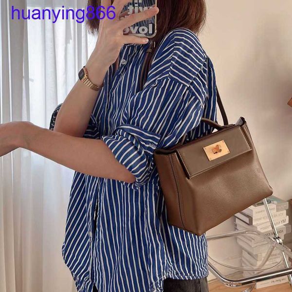 

original edition h luxurys handbags herms's 2424 women's bag simple lock buckle leather small capacity mini 2424 cattle multi func