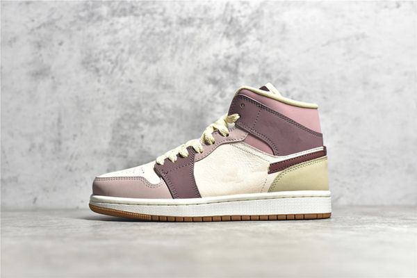 

new release basketball shoes mens jumpman 1 mid se light brown khaki backboard high og men women outdoor sneakers trainers ship with shoebox