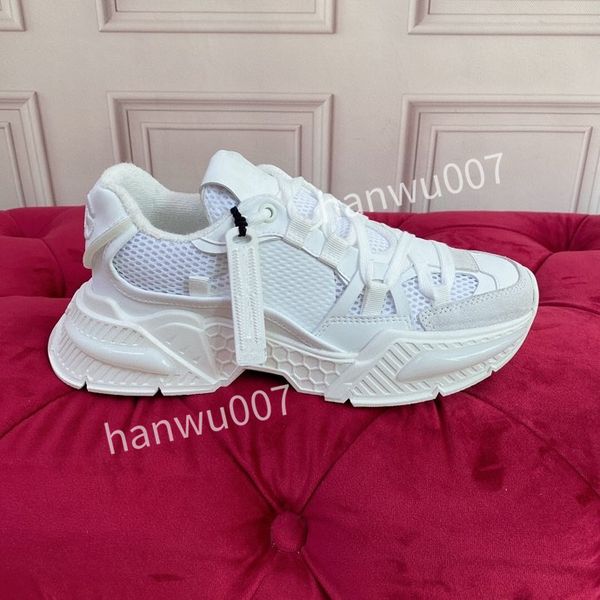 

designer sneaker casual shoes calfskin leather white green blue letter overlays platform fashion luxury low sneakers2023, Black