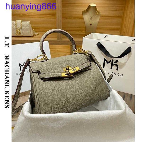 

herms's kely advanced handbag genuine leather second generation mini women's 2023 new high-end niche design one shoulder messenger