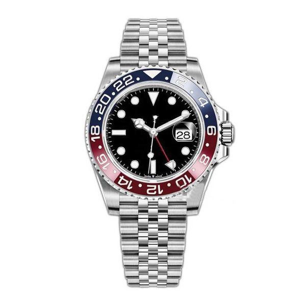 

r olex local warehouse 2022 new mens watch all work automatic mechanical watches stainless steel blue red ceramic sapphire glass 40mm men, Slivery;golden