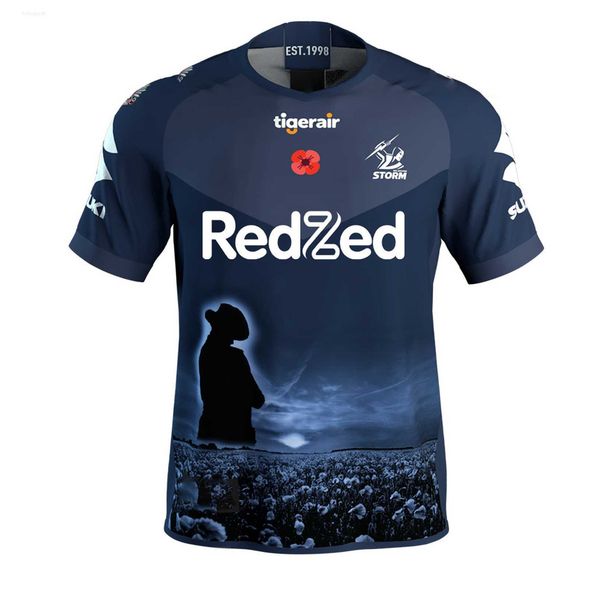 

2023 melbourne storms anzac jersey rugby jersey sport shirt, White;black
