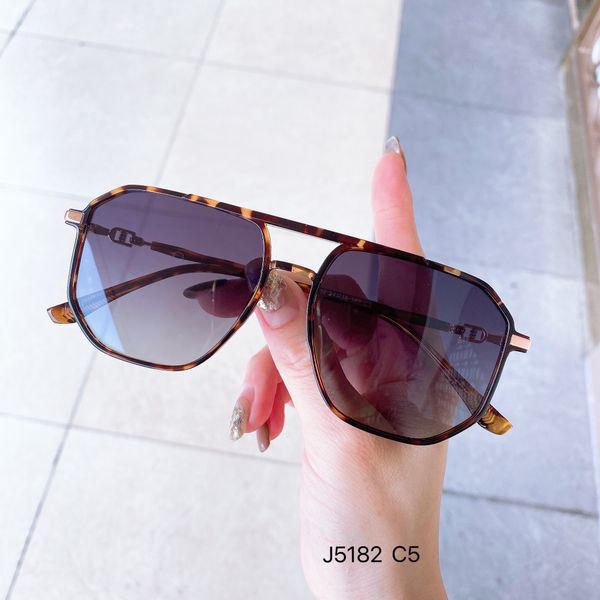 

women's large frame polygon sunglasses fashion personality sunglasses can be paired with prescription mirror minimalist big face leopar, Silver