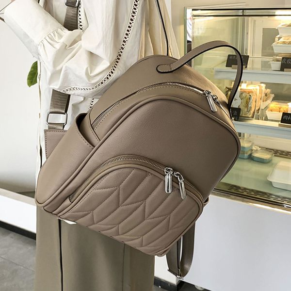 

women men backpack style genuine leather fashion casual bags small girl schoolbag business lapbackpack charging bagpack rucksack sport&outdo