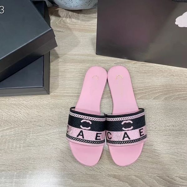 

paris women's sandals summer soft bottom fashion versatile shoes women's 2022 new brands designer slide rubber flip-flops flat san, Black