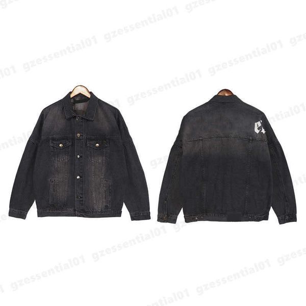 

black designer jacket fashion lapel button placket washed back letter logo jackets spring and autumn couple designers clothing for men women, Black;brown