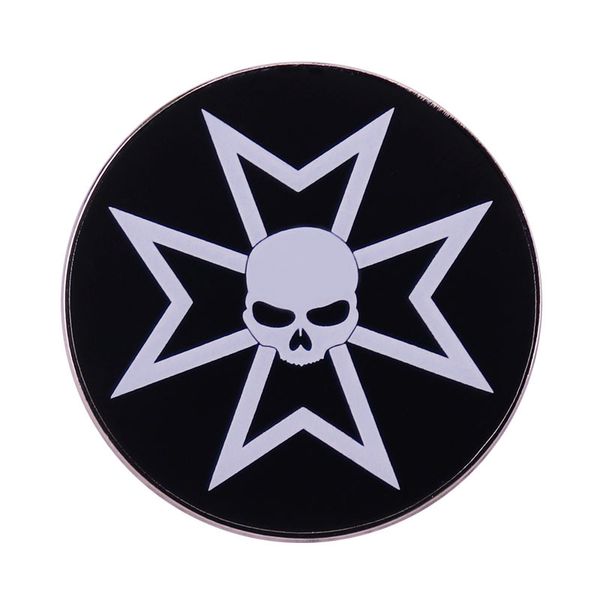 

dark templar cross skull sign brooch cute anime movies games hard enamel pins collect metal cartoon brooch backpack hat bag collar lapel bad, Blue