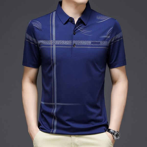 

men's t-shirts browon korean fashion t shirts summer thin breath short sleeve t-shirt business casual turn-down anti-wrinkle tshirts 23, White;black