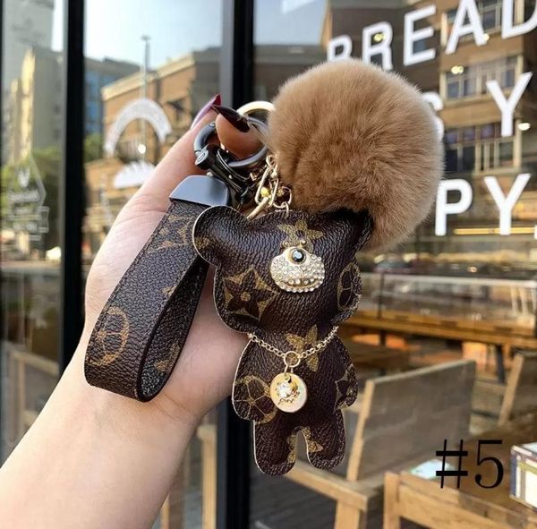 

2023 new designer key chain with box mono accessories key ring leather letter pattern christmas gift to her purse6435681, Silver