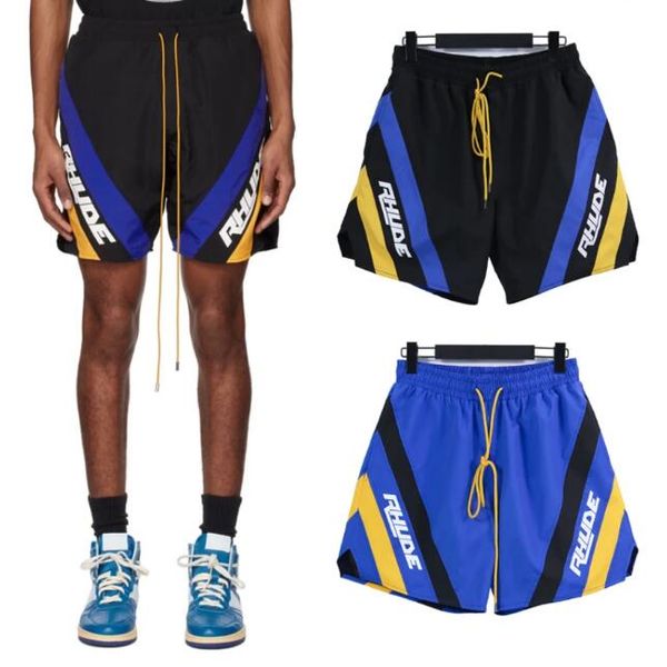 

2023ss patchwork mesh shorts men women 1 quality breeches apparel