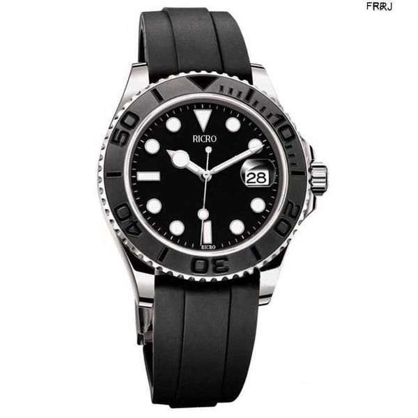 

designer rolax watches mens watch mechanical automatic master mens sports mechanical automatic chain stainless steel case rubber st frj 7vle, Slivery;black