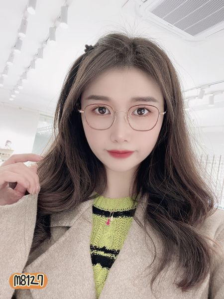 

retro high number pure titanium glasses fashion korean version ultra-fine frame men's and women's prescription mirror leopard prin, Silver