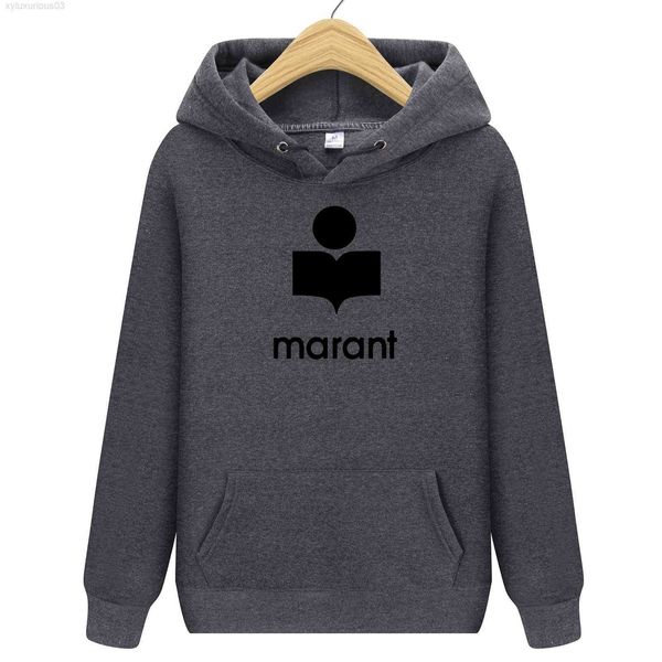 

hoodies sweatshirts spring and autumn men's marant hoodie casual hooded sweatshirt print long sleeve pullover, Black