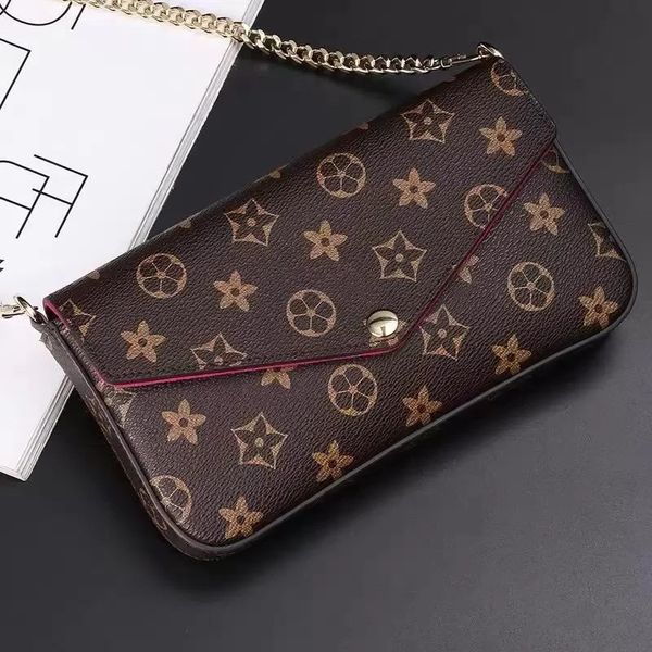 

3pcs/set women classic shoulder bag luxury designer handbag pochette felicie bags genuine leather wallet clutch fashion messenger shopping t