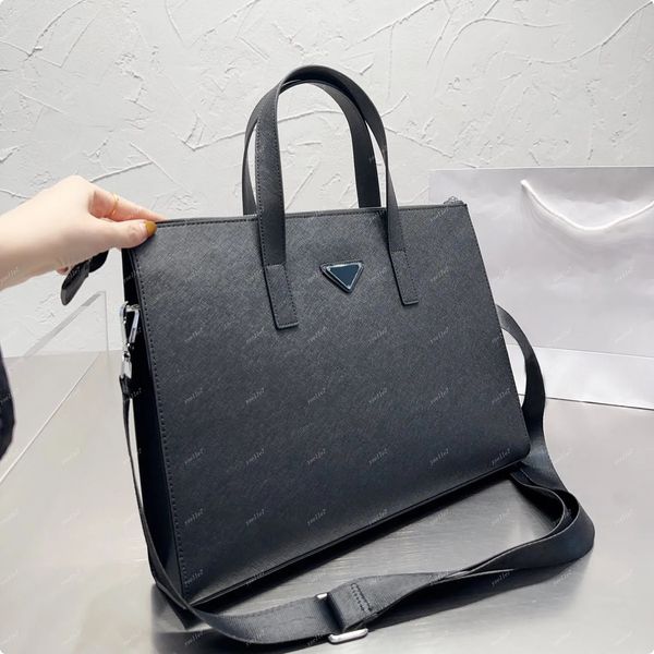 

designer bag solid color large capacity mens briefcase adjustable nylon strap shoulder handbags