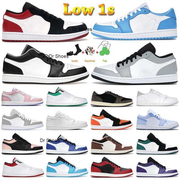 

1 low 1s men women basketball shoes black university blue unc bred toe red light smoke grey pine green mens trainers sports