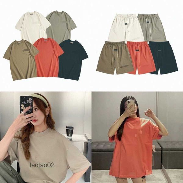 

designer essentail tshirt essent shorts t-shirt men women casual printed sports tshirts essentiel high street loose short sleeve essen7wmc, White;black