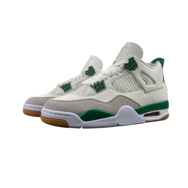 

with box 4s basketball shoes men jumpman 4 pine green sneakers