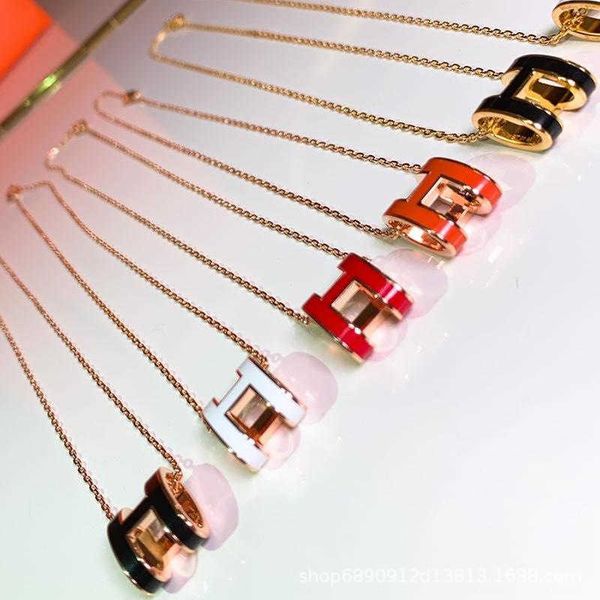 

pendant necklaces strands strings high-version emma h necklace female clavicle chain small group high design sense light luxury enamel penda, Silver