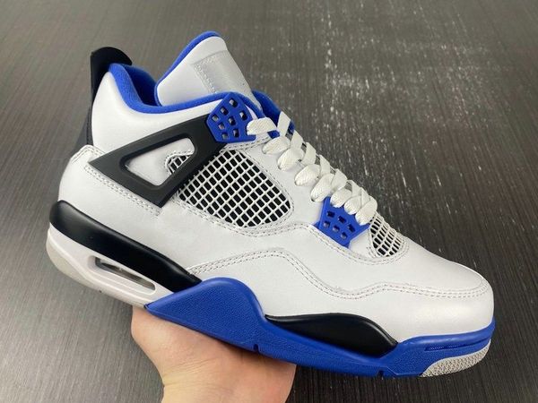 

2023special edition basketball shoes jumpman 4 motorsports white game royal black fashion sport zapatos sneakers come with box