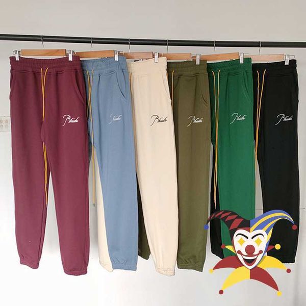 

embroidery rhude sweatpants men women version loose drawstring joggers rhude pants, Black